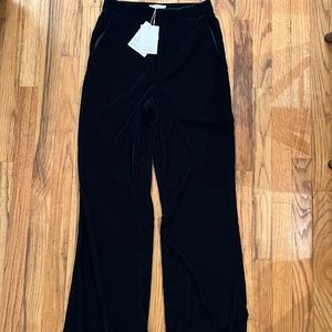 & other stories velvet pants, deep green, nwt, sz 2